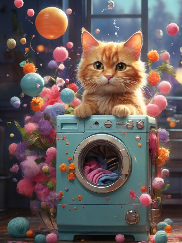 Cat In Washing Machine 17