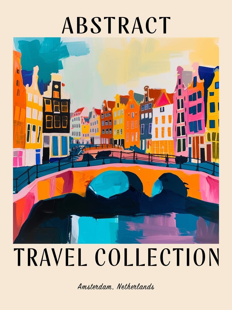 Abstract Travel Collection Poster Amsterdam Netherlands 7