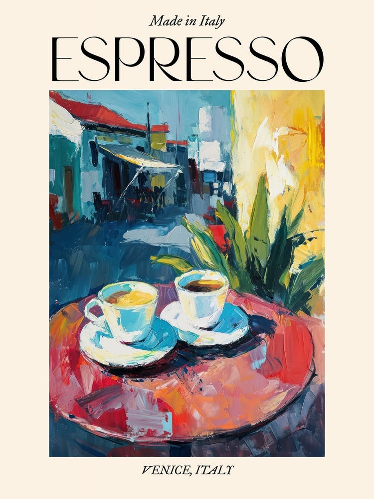 Venice Espresso Made In Italy 3 Poster