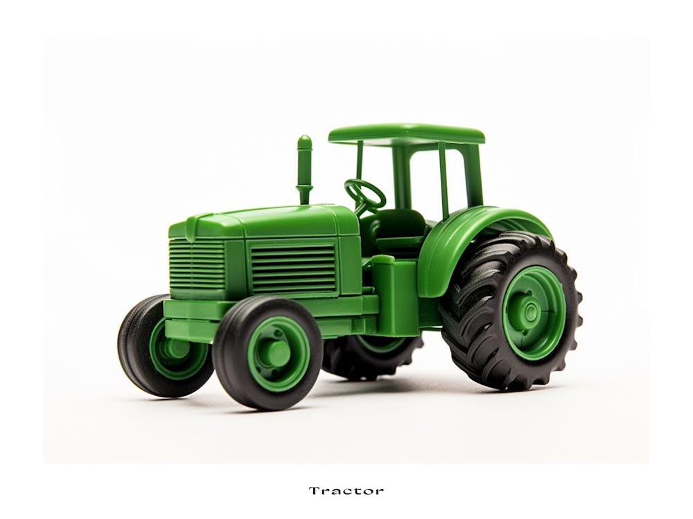 Toy Car Green Tractor Poster