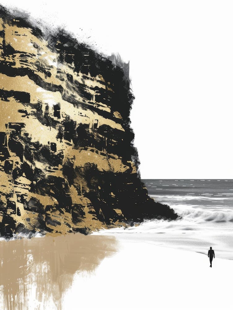 Cliffs On The Beach
