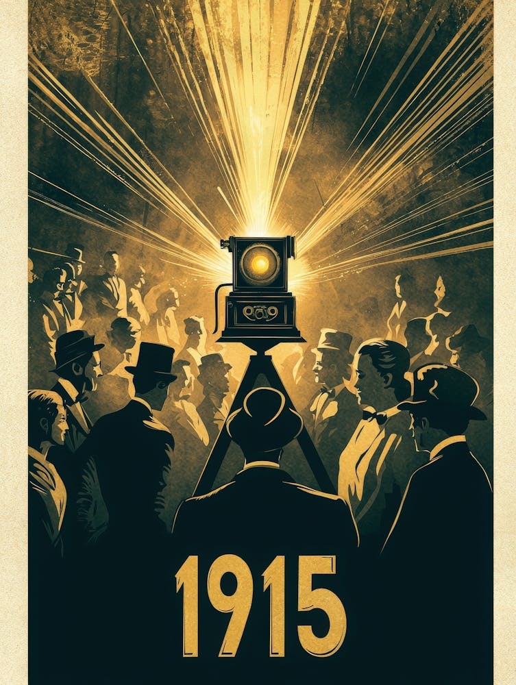 Aihrgdesign A Nostalgic Poster For An Early 1915 Cinema Scree 784a0eb9 ...