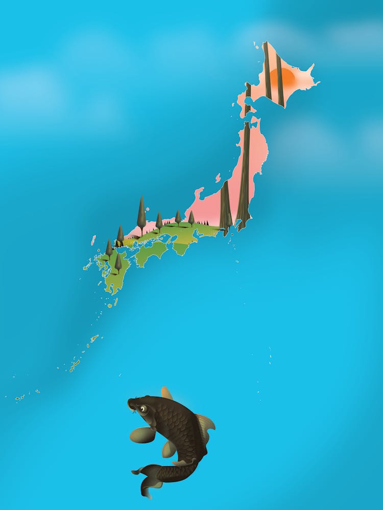 Japanese Fish Map