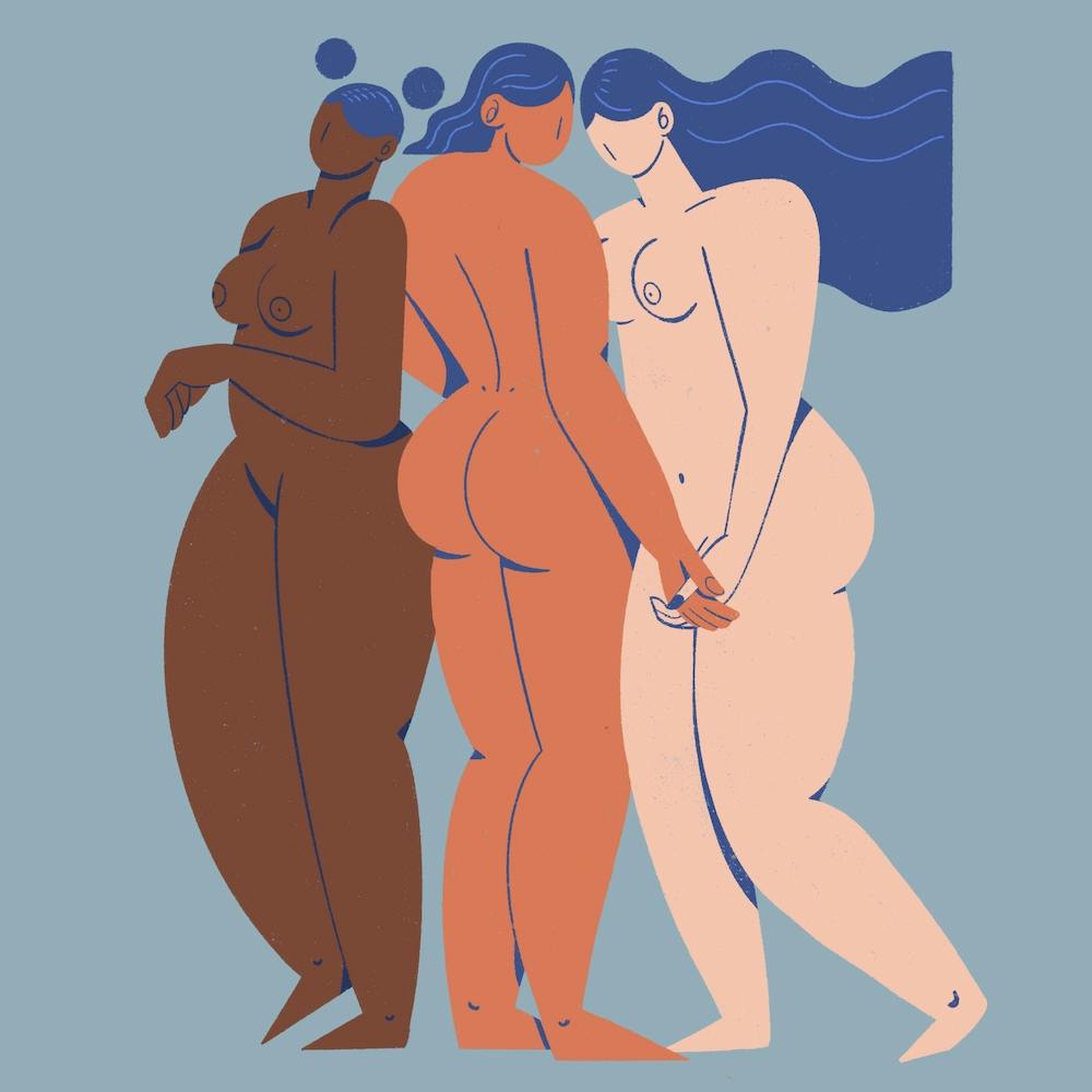 Sisters In Grey Square