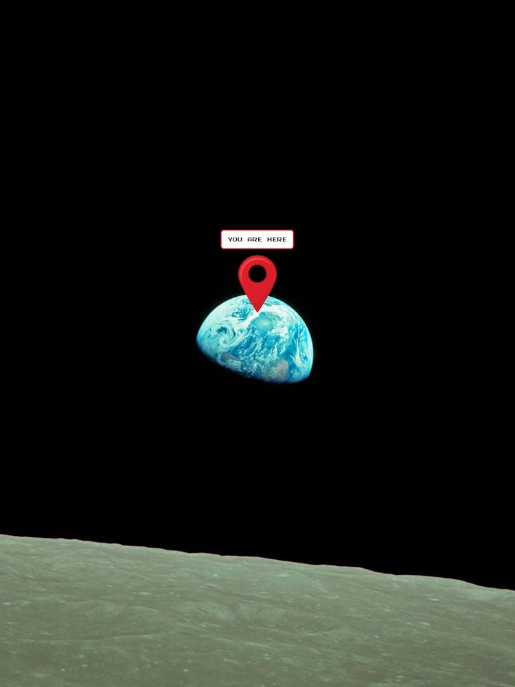 You are here: Earthrise, Apollo 8 — space poster