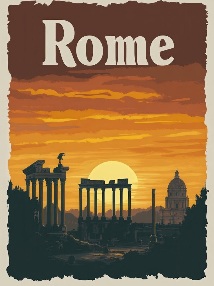 Aihrgdesign A Mid Century Modern Travel Poster For Rome Showi 1c60c33a 533e 472d A46c 67e1ba71710e 2