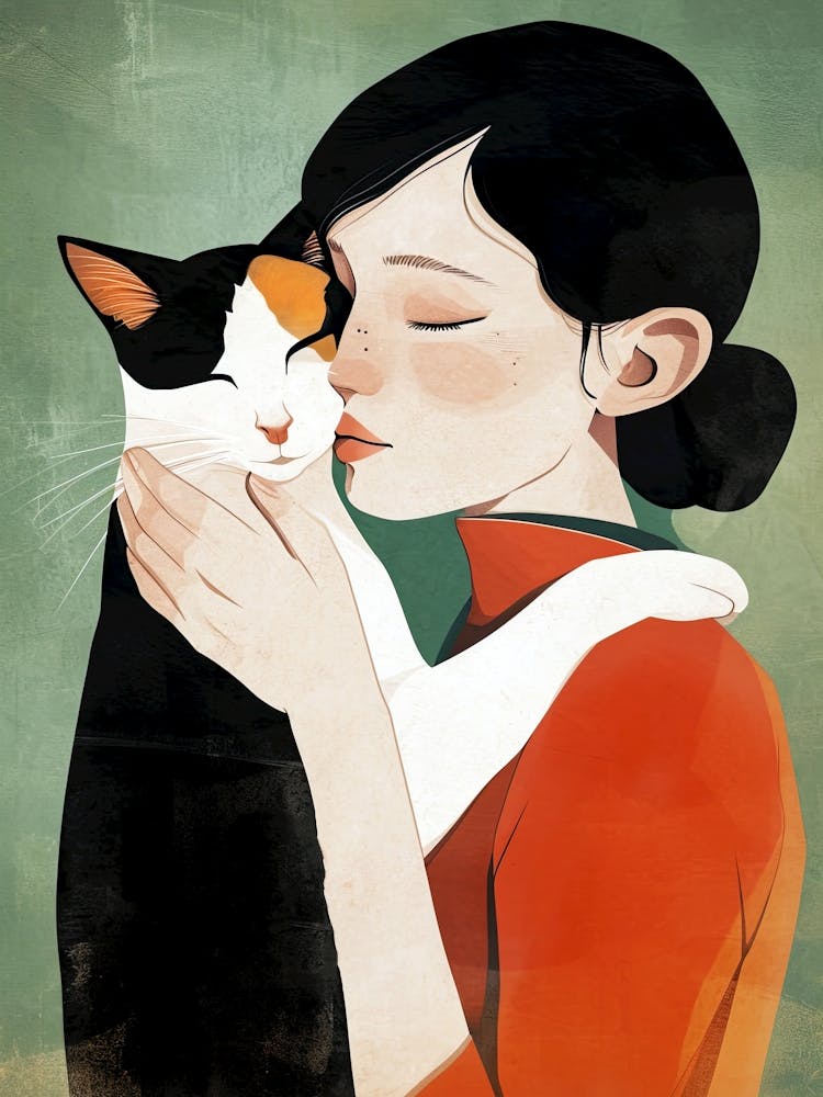 Kitty I love you cat and woman 5
