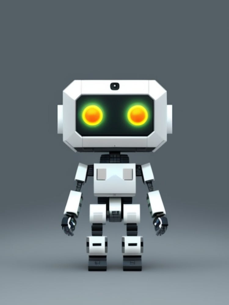 Square Light Gray Robot