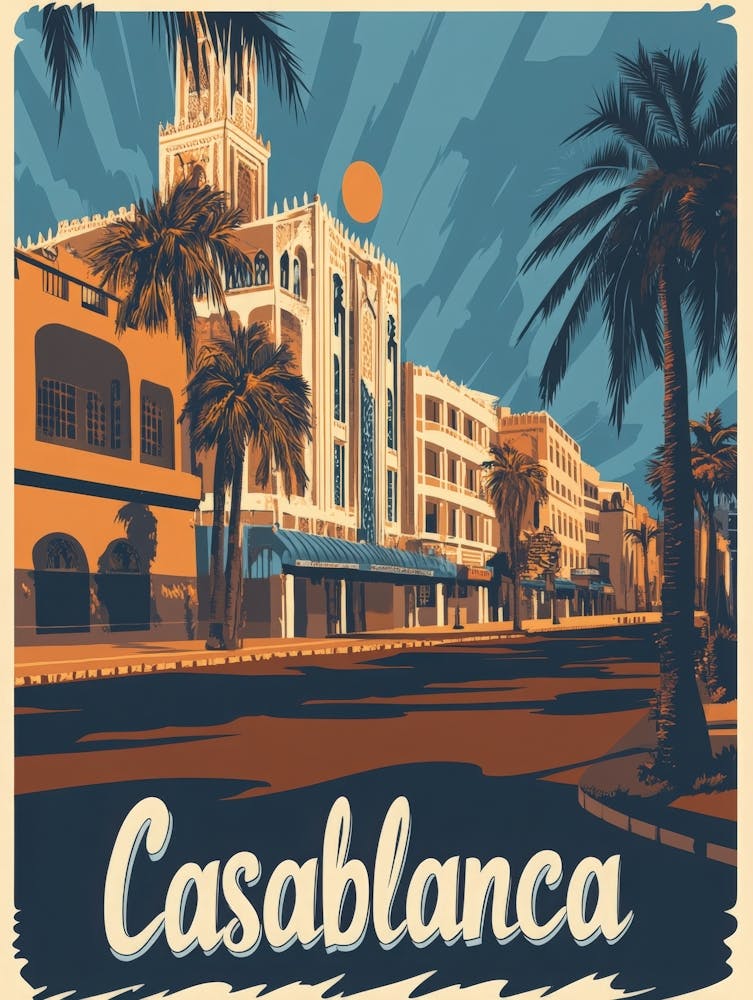 Aihrgdesign A Retro Travel Poster For Casablanca Featuring Th E0138a6a 352d 4c58 802e Ca1893639be6 3