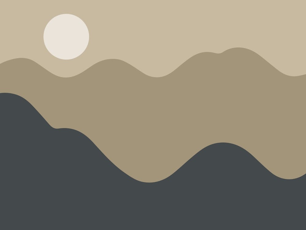 Haze Minimalist Mountain Landscape