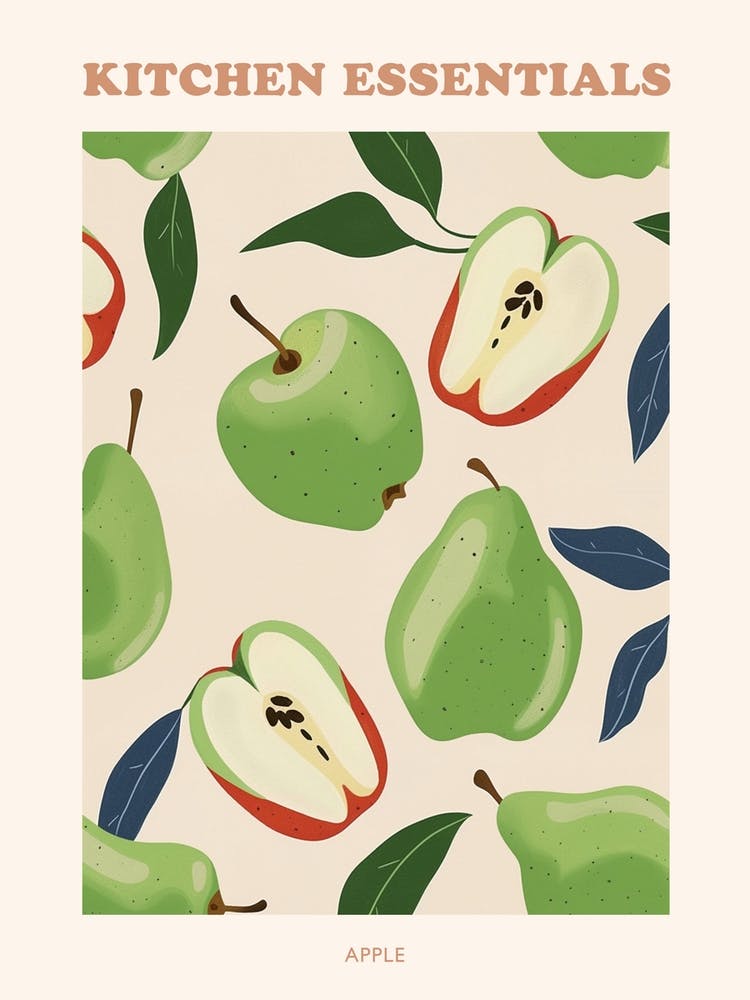 Apple Pattern Illustration Poster 2