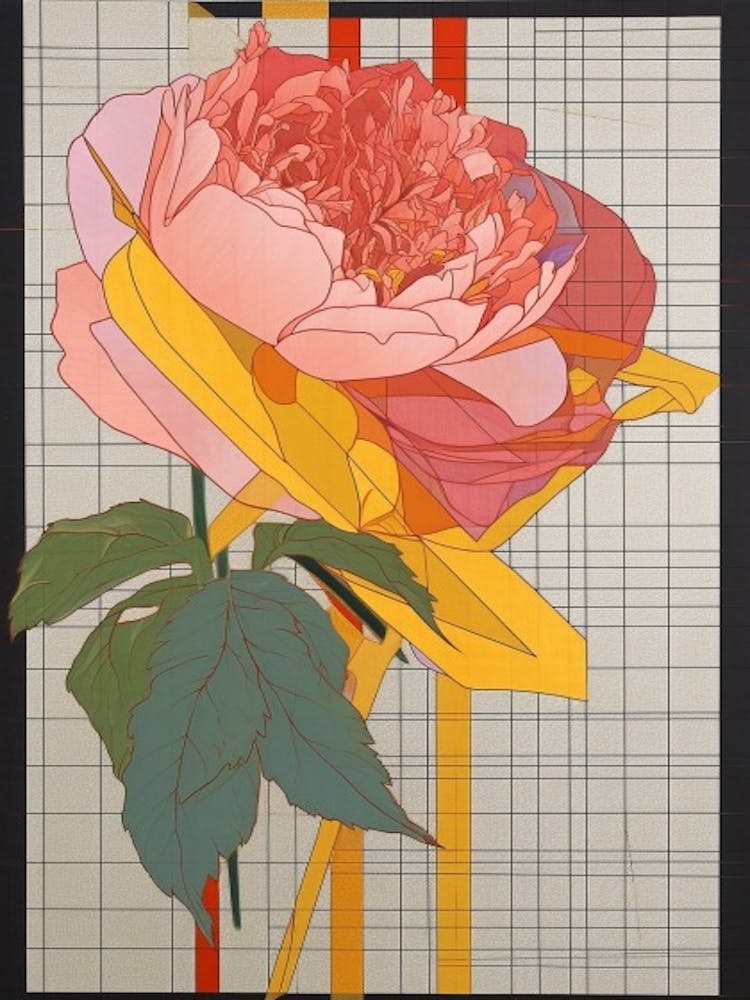 Pfingstrosenblume Stillleben 2 Abstrakter Expressionist