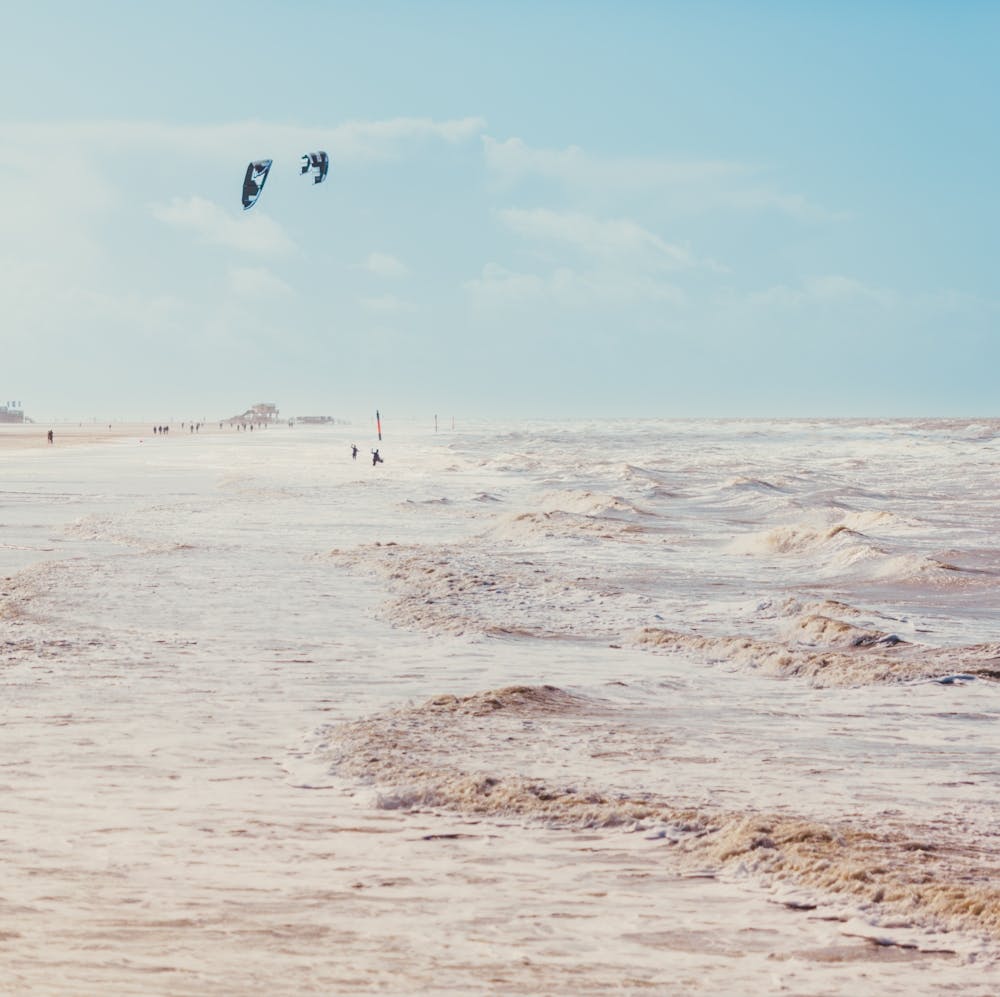 Kitesurfing On The Beach