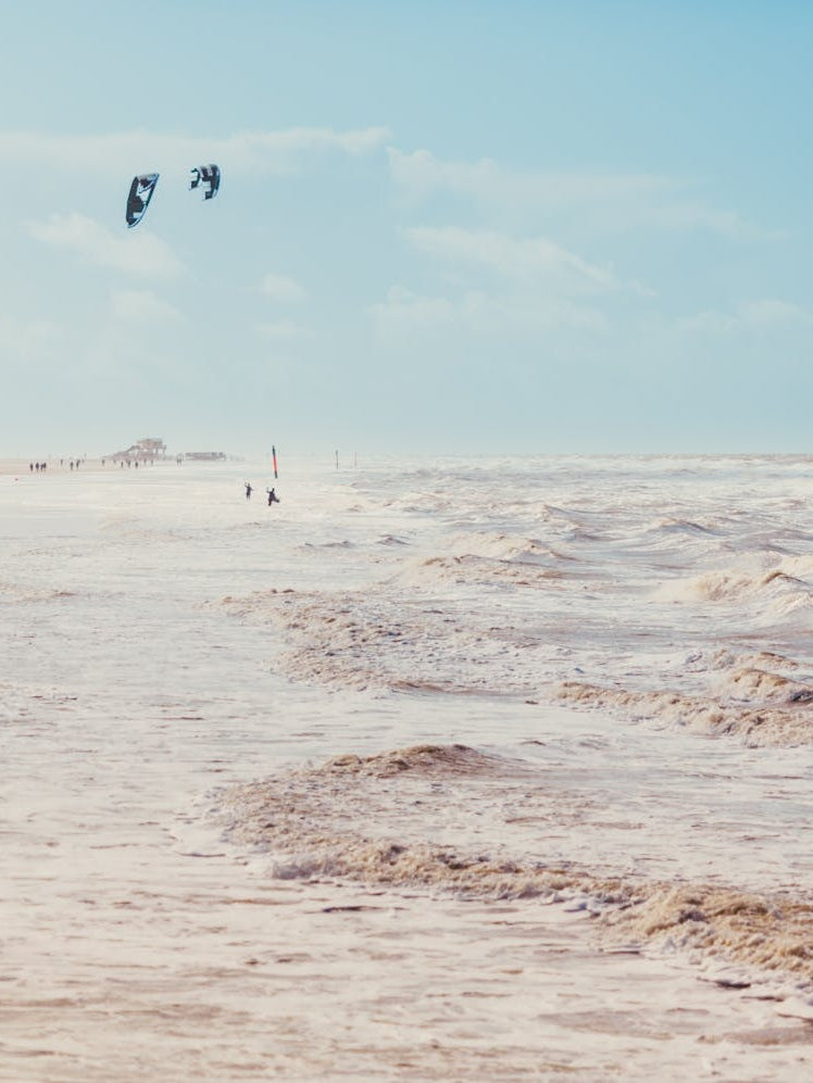 Kitesurfing On The Beach