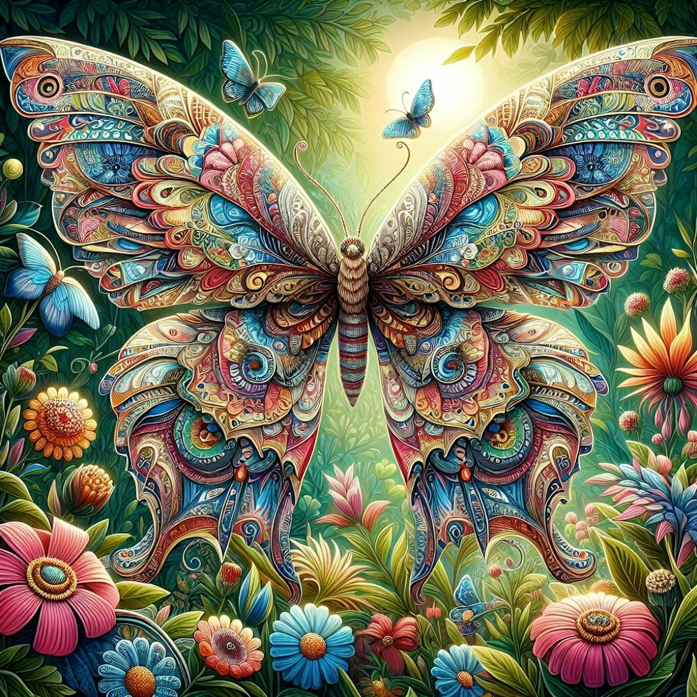 Butterfly In The Garden