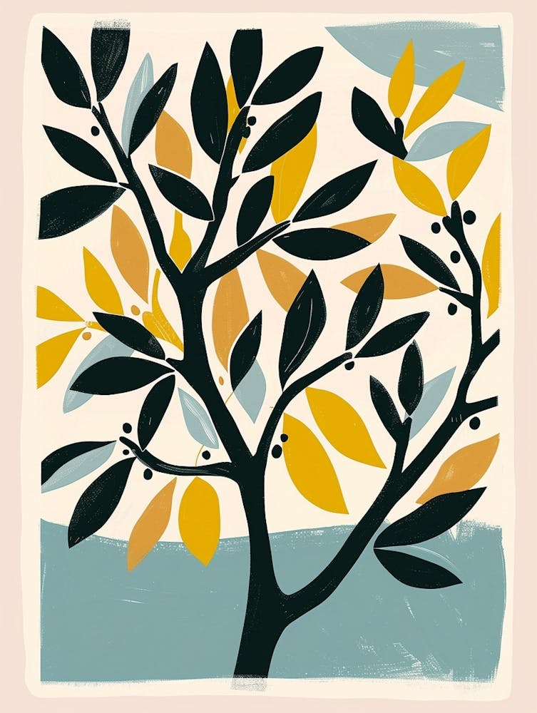 Willow Tree Flat Illustration 1
