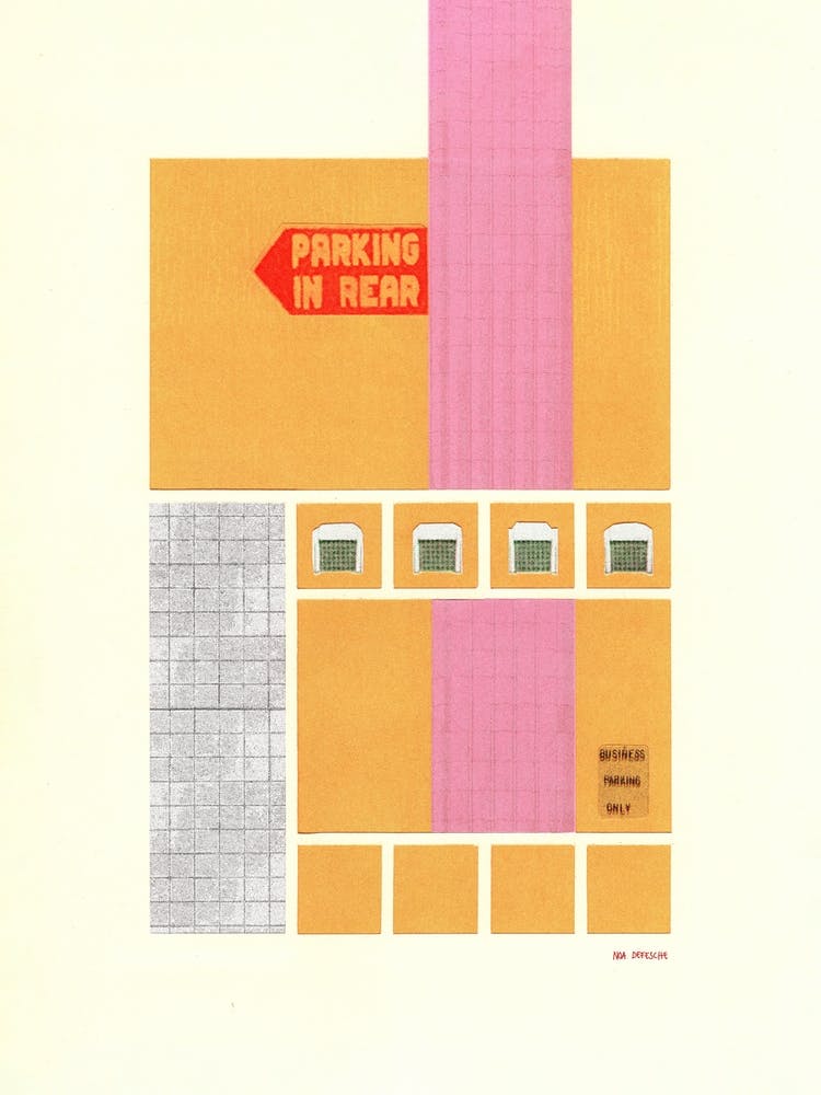 Parking In Rear Abstract Architecture Collage
