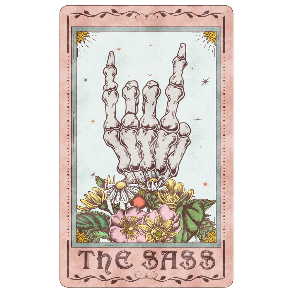The Sass Skeleton Tarot Card