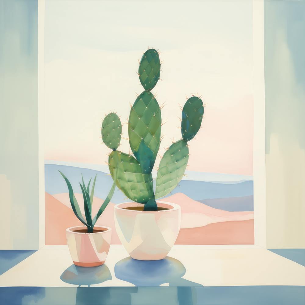 Cacti By A Sunny Window