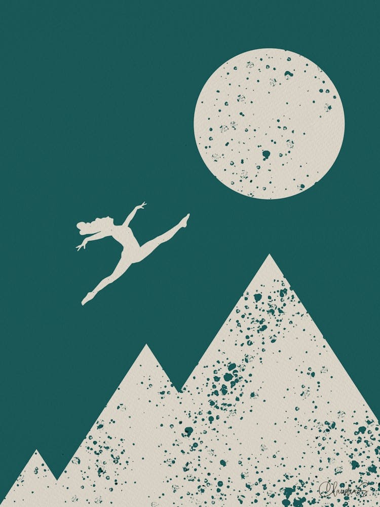 Go to the Moon Mineral Green Background