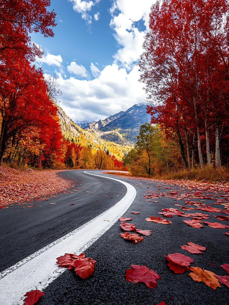 Beautiful Road In Autumn 16