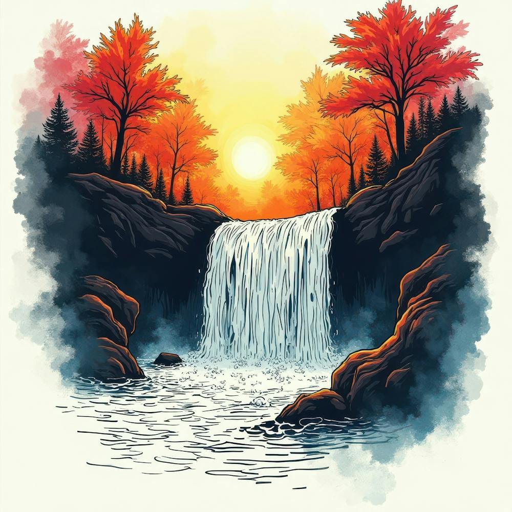 Waterfall Painting 1