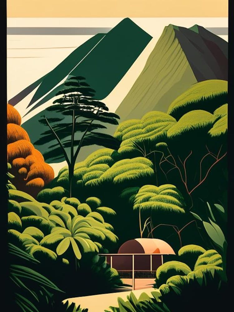 Réunion National Park France Retro
