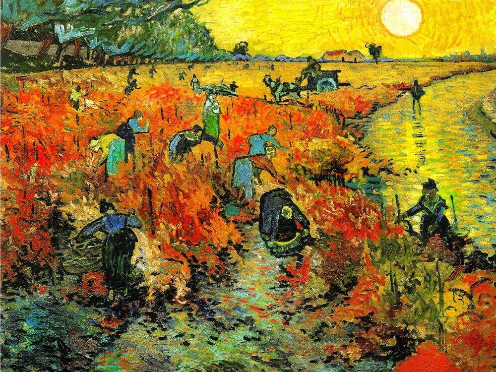 The Red Vineyards near Arles, 1888 by Vincent van Gogh in HD