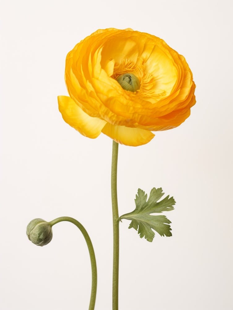 Pressed Wildflower Botanical Art Buttercup Ranunculus 2