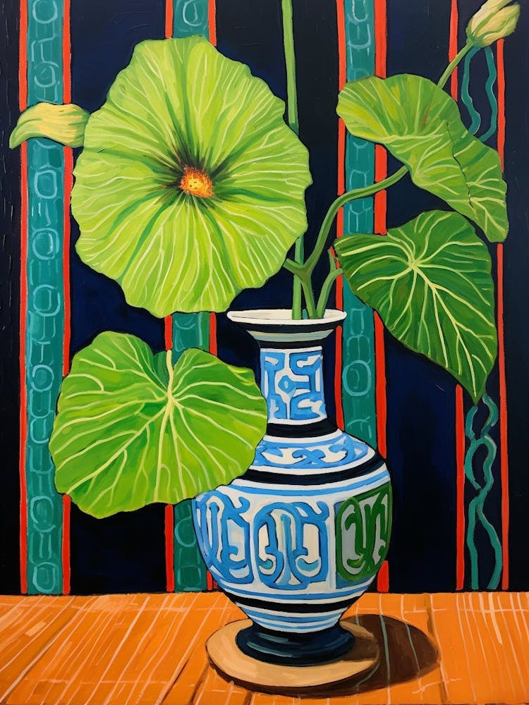 Flowers In A Vase Still Life Painting Moonflower 2