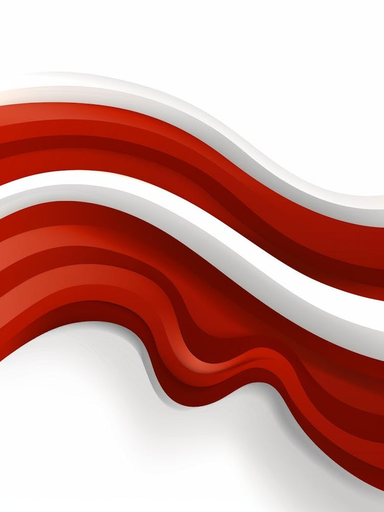 Red And White Wavy Background