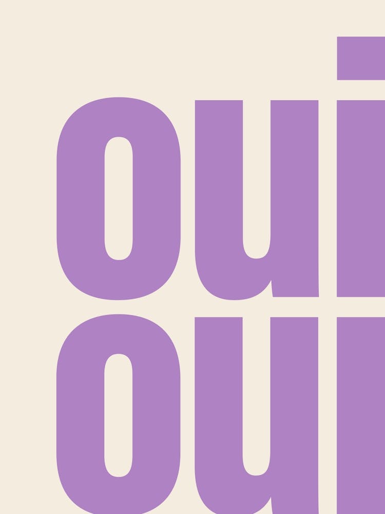 Oui Oui Typography - Violet