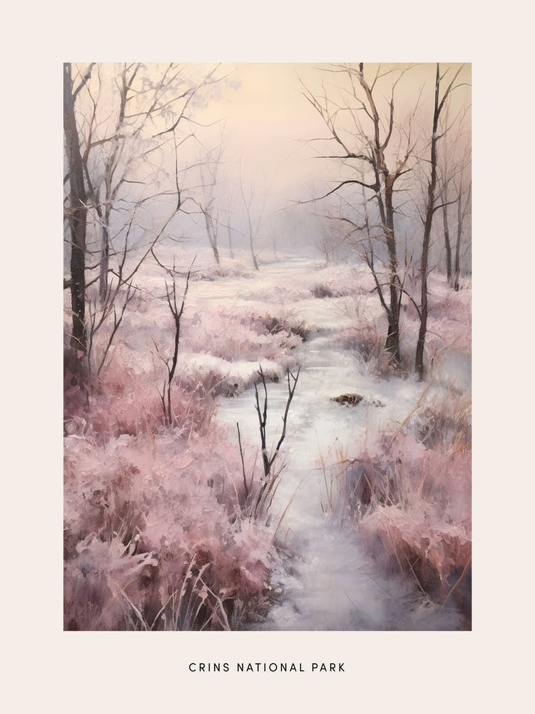 Dreamy Winter National Park Poster  Crins National Park France 1