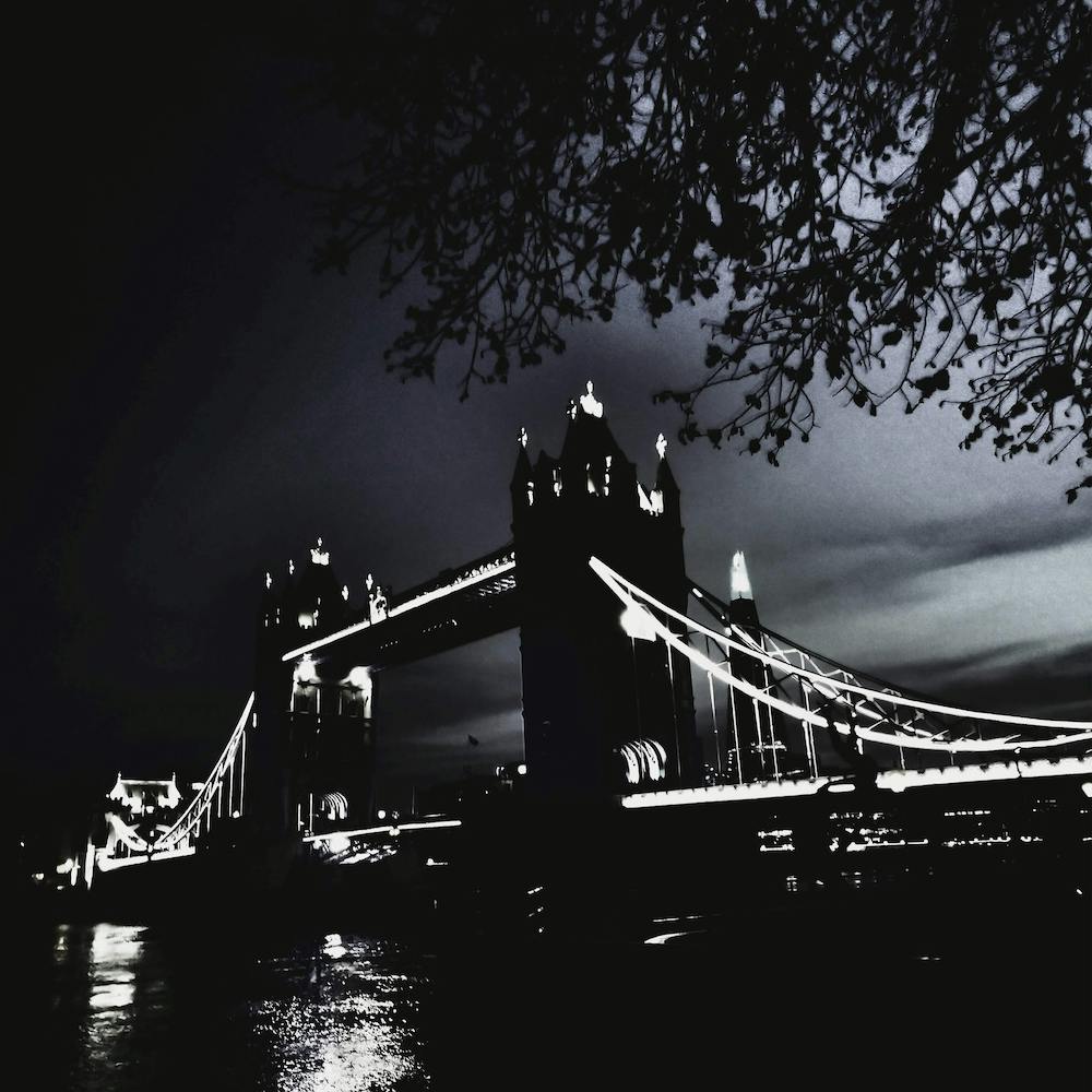 London Tower Bridge 2 Bw Square