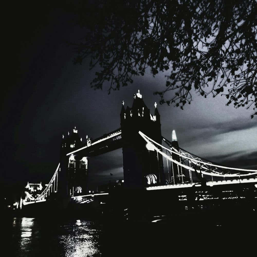 London Tower Bridge 2 Bw Square