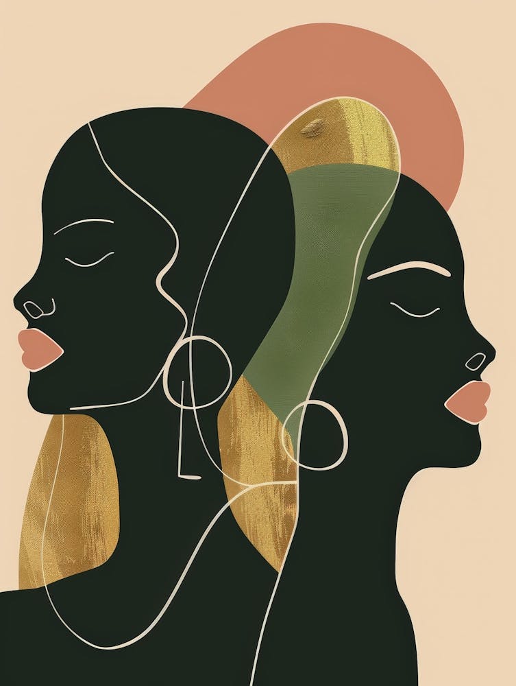 Portrait Of Two Black Women