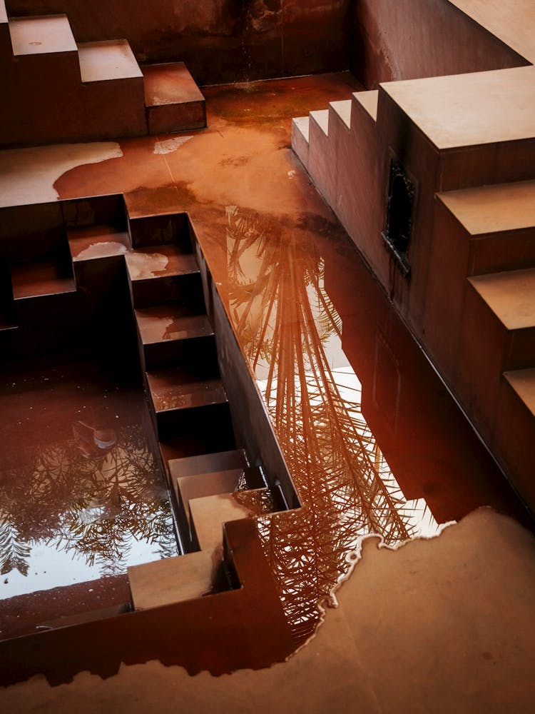 Terracotta Steps and Reflections (India)