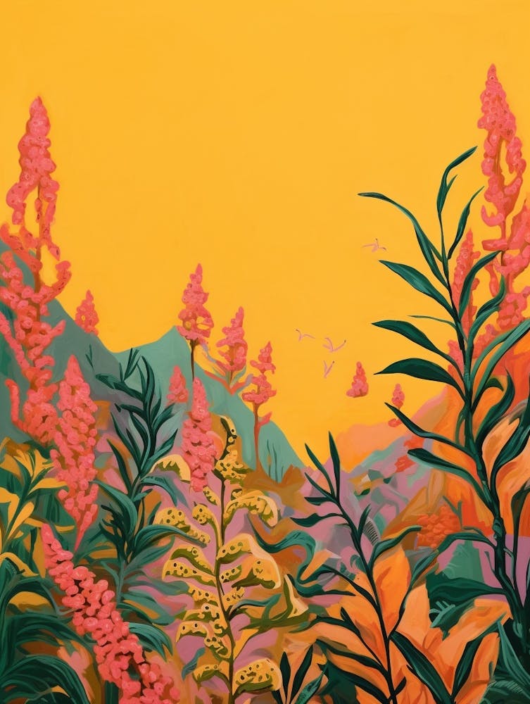 Boho Wildblumen-Gemälde Goldenrod 2