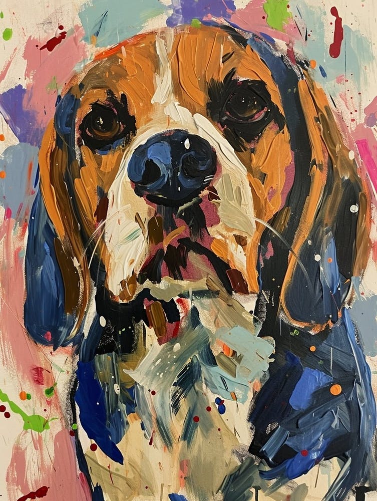 Beagle Acrylic Painting 22
