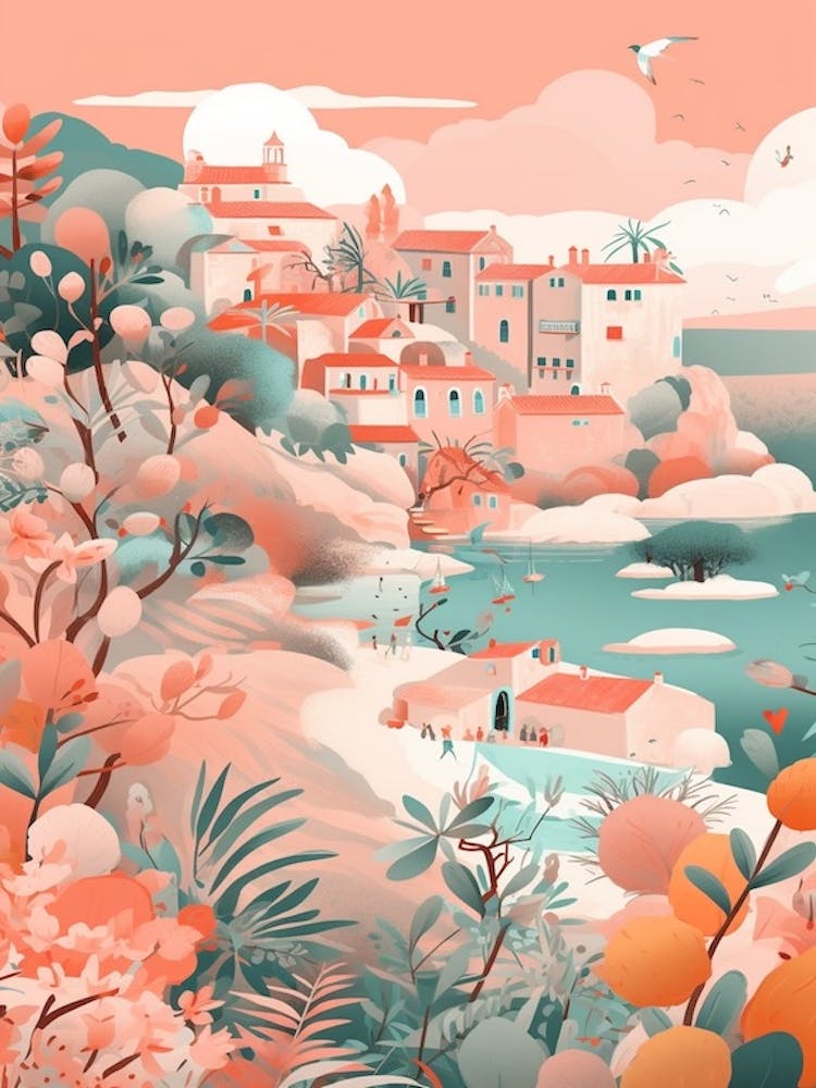 Sardinia 2, Italy Illustration