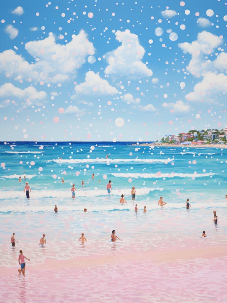 An Oil Painting Of Pink Sands Beach, Harbour Island 1