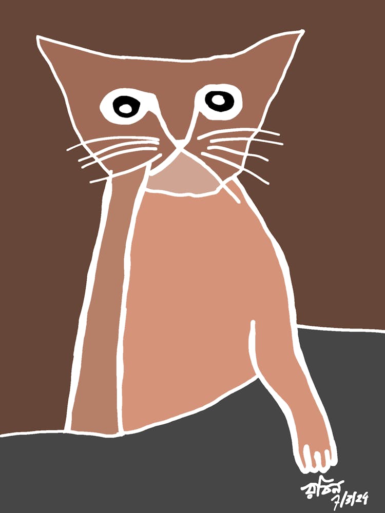 Cat With A Paw