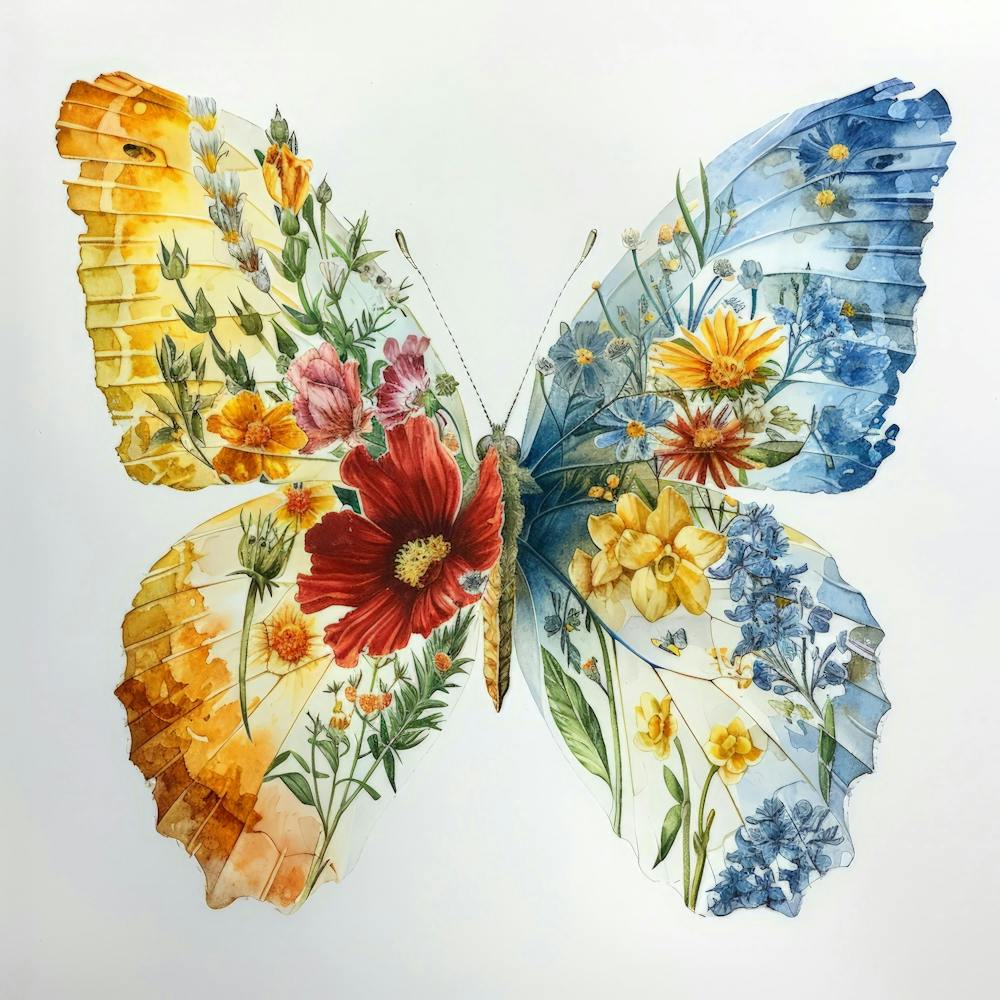 Butterfly With Flowers 11