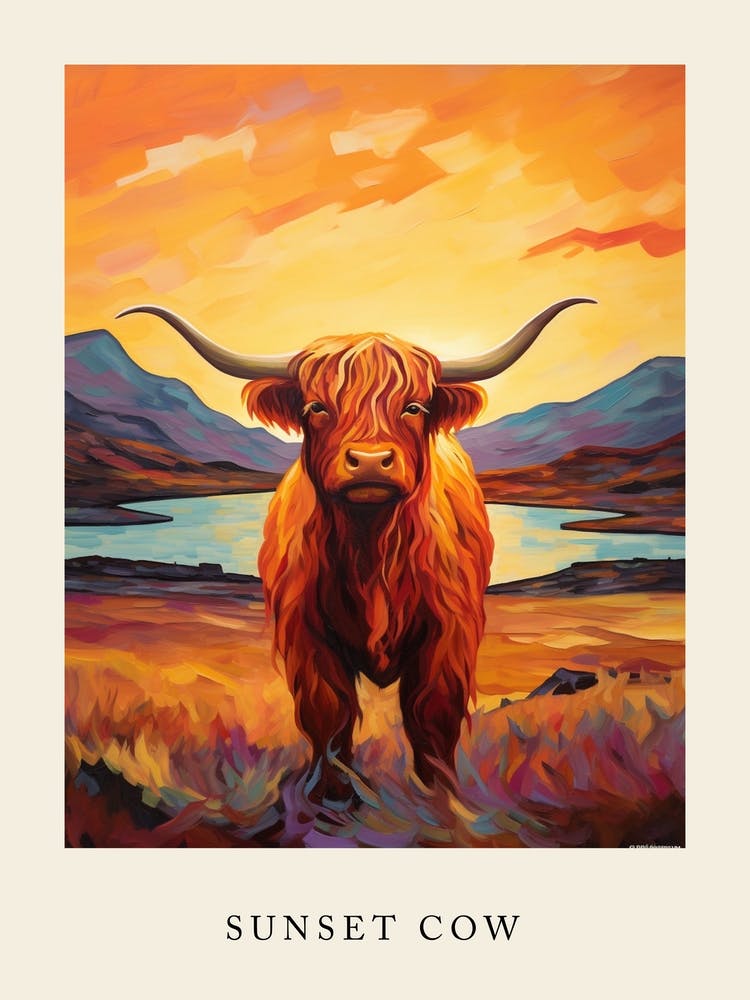 Sunset Cow
