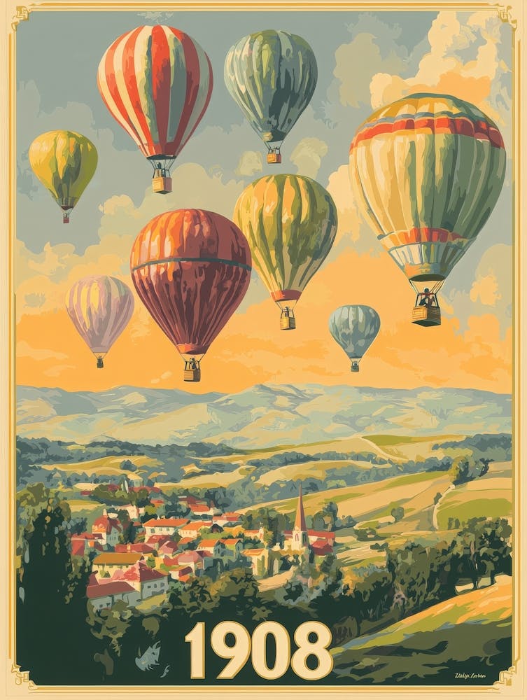 Aihrgdesign Ein Vintage-Reiseposter eines Heißluftballons von 1908 D2ad81e6 8a1c 4aba 83d5 E019b5c935c4 2