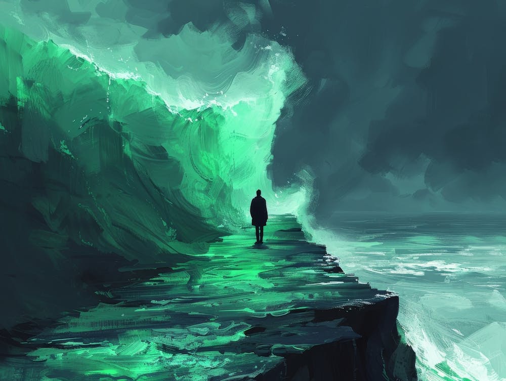 Man Standing On A Cliff 6