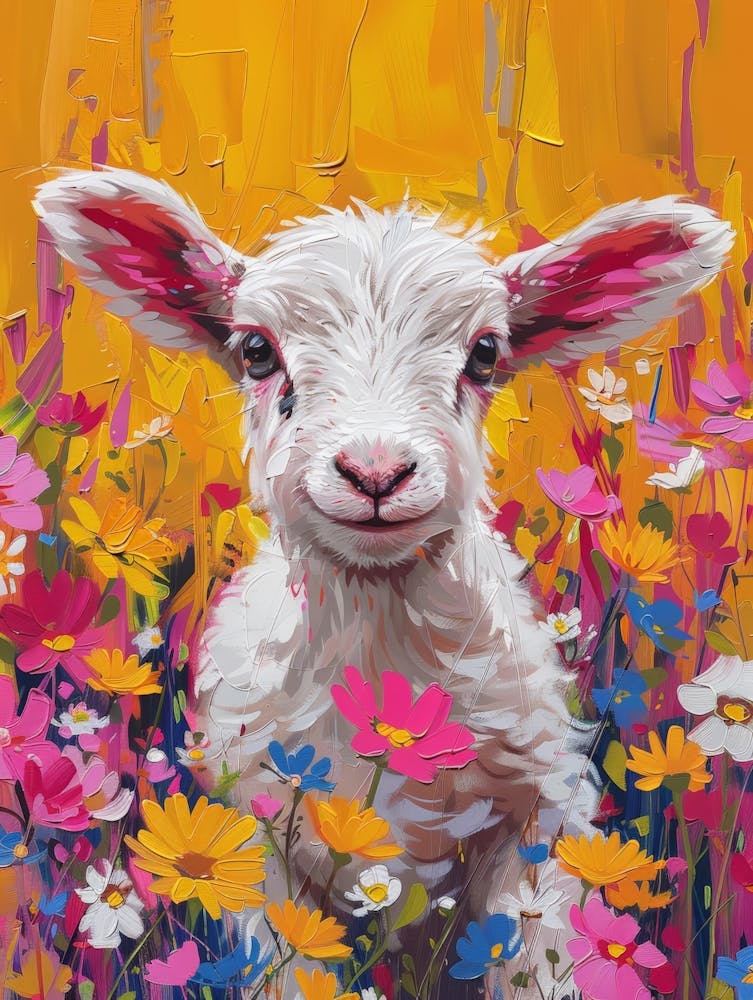 Lamb In The Meadow
