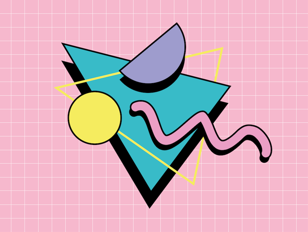 Memphis Pattern Retro Dreamwave 80s Pink Vintage Synthwave Artwork