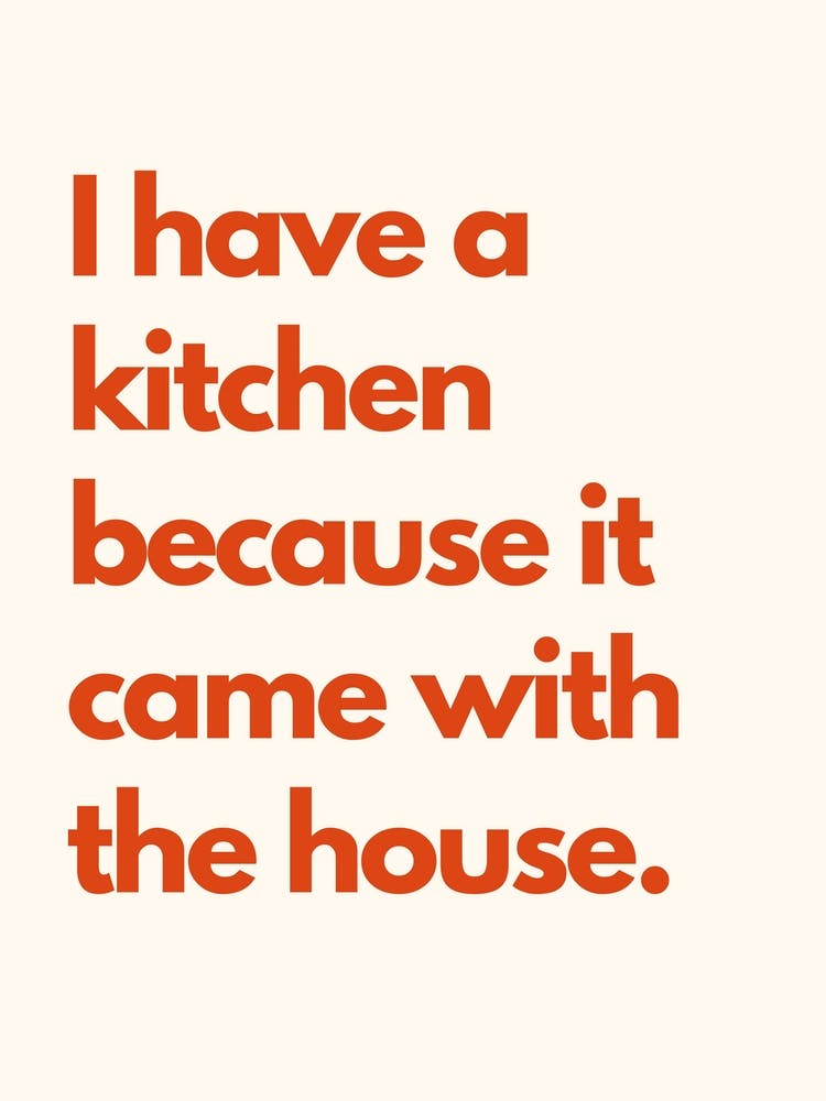 Came With The House Kitchen Typography Cream Red