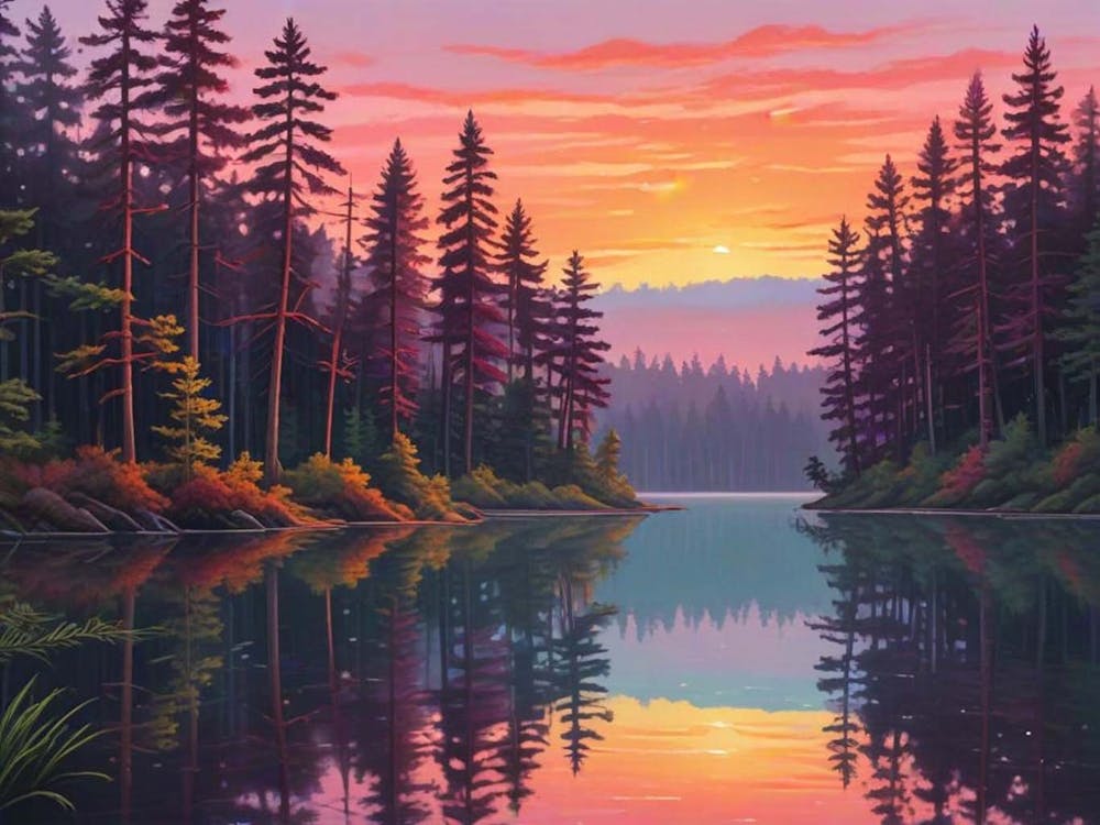 Sunset In The Forest 2